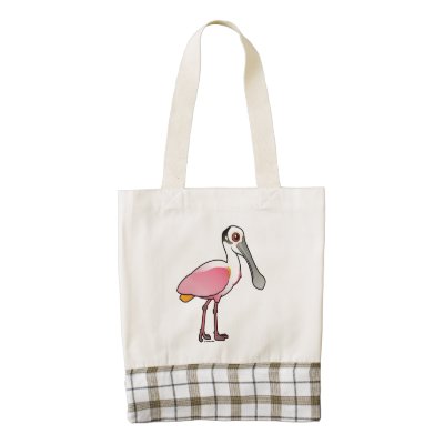 Birdorable Roseate Spoonbill Zazzle HEART Tote Bag