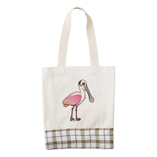 Birdorable Roseate Spoonbill Zazzle HEART Tote Bag (Front)