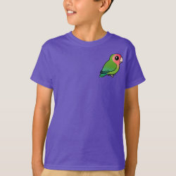 Birdorable Rosy-faced Lovebird Kids' Hanes TAGLESS® T-Shirt