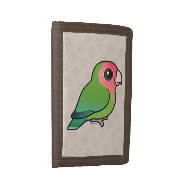 Birdorable Rosy-faced Lovebird Tri-fold Wallet (Side)