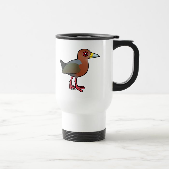 Birdorable Rufous necked Wood Rail Coffee Mugs