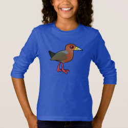 Rufous-necked Wood-Rail Girls' Basic Long Sleeve T-Shirt