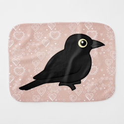Rusty Blackbird Burp Cloth