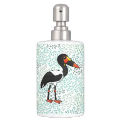 Saddle-billed Stork Toothbrush Holder and Soap Dispenser Set