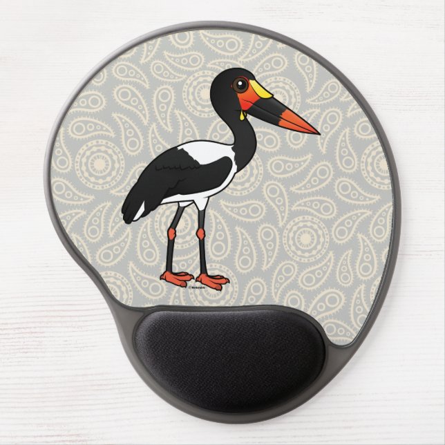 Birdorable Saddle-billed Stork Gel Mouse Pad (Front)