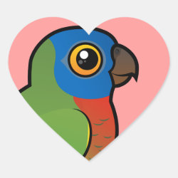 Birdorable Saint Lucia Parrot Heart Sticker