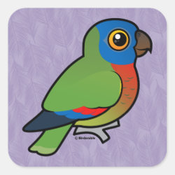 Birdorable Saint Lucia Parrot Square Sticker