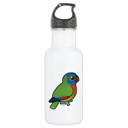 Birdorable Saint Lucia Parrot Water Bottle (24 oz)