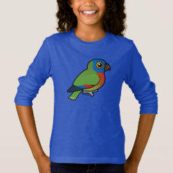 Birdorable Saint Lucia Parrot Girls' Basic Long Sleeve T-Shirt