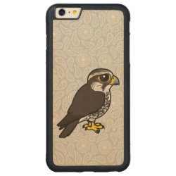 Saker Falcon Carved iPhone 6 Plus Slim Wood Case