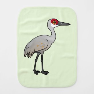 Birdorable Sandhill Crane Burp Cloth