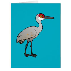 Birdorable Sandhill Crane Big Greeting Card
