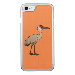 Birdorable Sandhill Crane Carved Apple iPhone 7 Wood Case