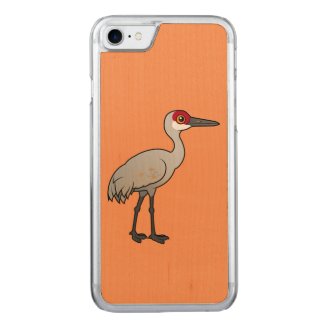 Birdorable Sandhill Crane Carved Apple iPhone 7 Wood Case