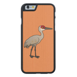 Birdorable Sandhill Crane Carved ® iPhone 6 Bumper Wood Case