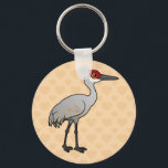 Birdorable Sandhill Crane Keychain<br><div class="desc">Sandhill Cranes are large birds that are native to much of North America. Adults are mostly grey overall with a red forehead and white cheeks. Young Sandhill Cranes are called colts and are raised by both parents, who typically mate for life and remain together throughout the year. This is our...</div>