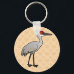 Birdorable Sandhill Crane Keychain<br><div class="desc">Sandhill Cranes are large birds that are native to much of North America. Adults are mostly grey overall with a red forehead and white cheeks. Young Sandhill Cranes are called colts and are raised by both parents, who typically mate for life and remain together throughout the year. This is our...</div>