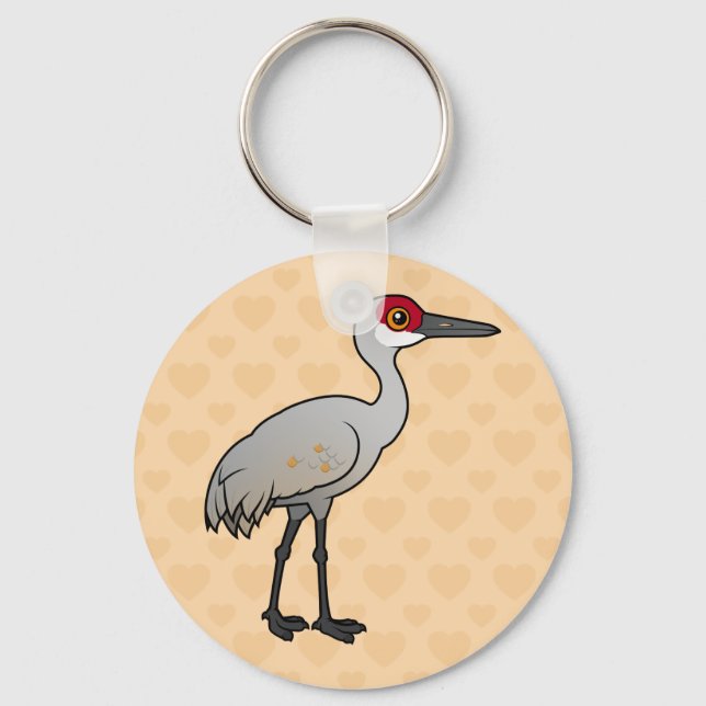 Birdorable Sandhill Crane Keychain (Front)