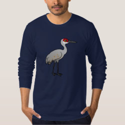 Birdorable Sandhill Crane Men's American Apparel Fine Jersey Long Sleeve T-Shirt