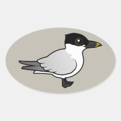 Sandwich Tern Oval Sticker