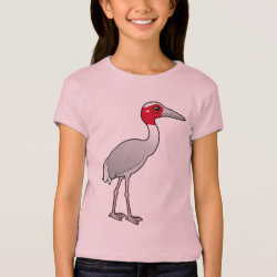 Sarus Crane Girls' Bella+Canvas Fitted Babydoll T-Shirt