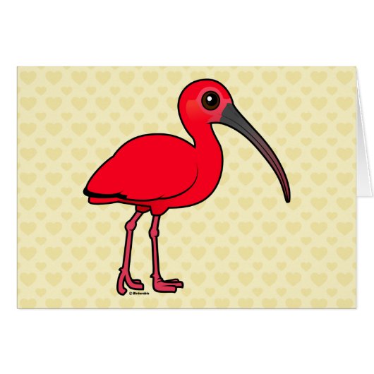 Birdorable Scarlet Ibis Cards (Front Horizontal)