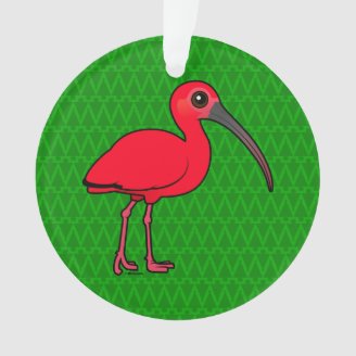Scarlet Ibis Circle Acrylic Ornament