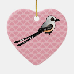 Scissor-tailed Flycatcher Heart Ornament