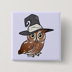 Birdorable Screech Owl Witch Button
