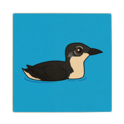 Scripp's Murrelet 4 Inch Wooden Coaster
