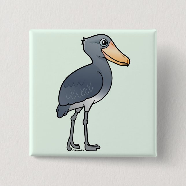 Birdorable Shoebill Pinback Button (Front)