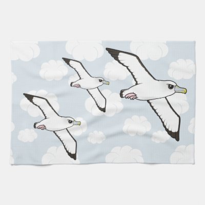 Birdorable Shy Albatross in flight Towel