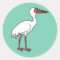 Birdorable Siberian Crane Classic Round Sticker