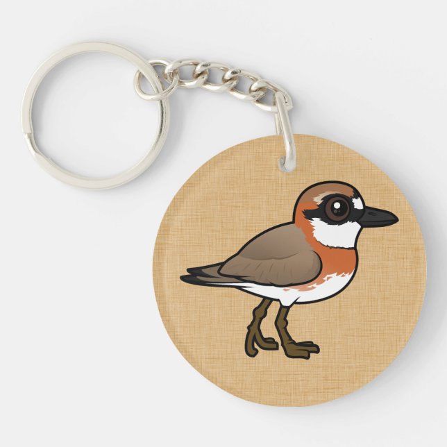 Birdorable Siberian Sand-Plover Keychain (Front)