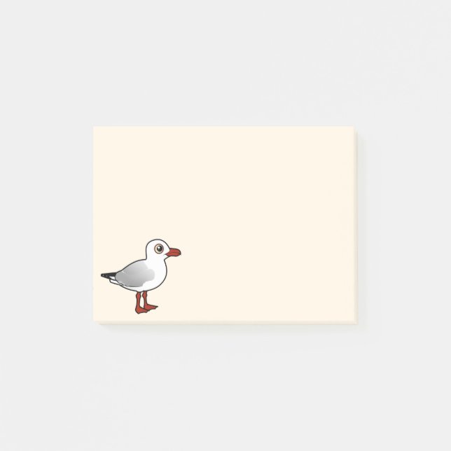 Birdorable Silver Gull Post-it Notes (Front)