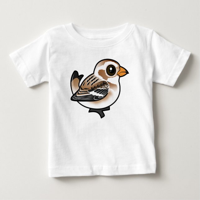 Birdorable Snow Bunting Baby T-Shirt (Front)