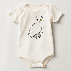 Birdorable Snowy Owl Infant Organic Creeper