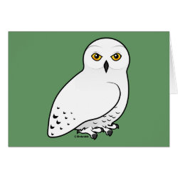 Birdorable Snowy Owl Greeting Card