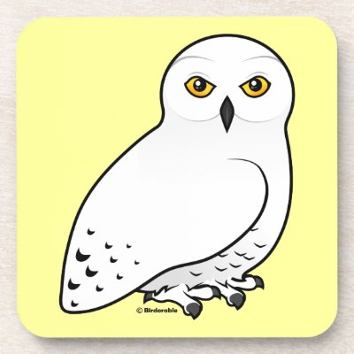 Birdorable Snowy Owl Coaster