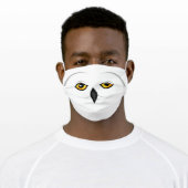 Birdorable Snowy Owl Face Adult Cloth Face Mask (Worn)