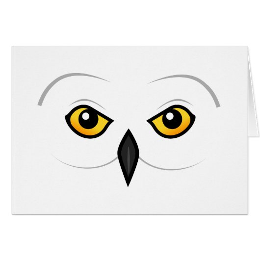 Birdorable Snowy Owl Face Cards (Front Horizontal)
