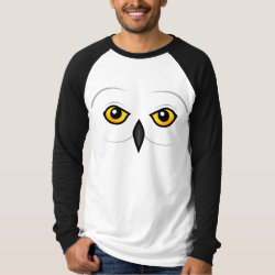Birdorable Snowy Owl Men's Canvas Long Sleeve Raglan T-Shirt