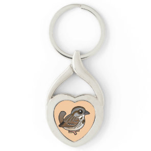 Birdorable Song Sparrow Keychain