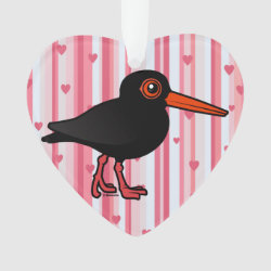 Sooty Oystercatcher Heart Ornament
