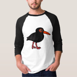 Sooty Oystercatcher Men's Basic 3/4 Sleeve Raglan T-Shirt