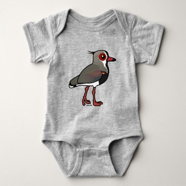 Birdorable Southern Lapwing Baby Bodysuit (Front)