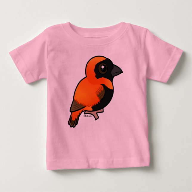 Birdorable Southern Red Bishop Baby T-Shirt (Front)