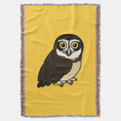 Spectacled Owl Throw Blanket