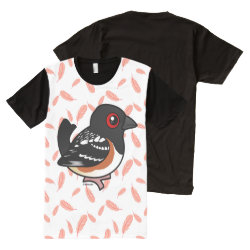 Spotted Towhee Men's American Apparel All-Over Printed Panel T-Shirt