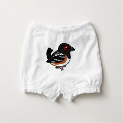 Spotted Towhee Baby's Ruffled Diaper Cover